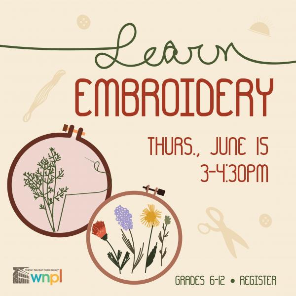 Image for event: Learn Embroidery